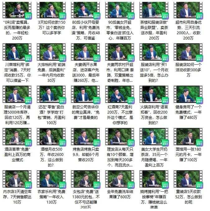 真实有效391套商业模式，年入几十到几百万案例解析娱乐版（视频+图文） 