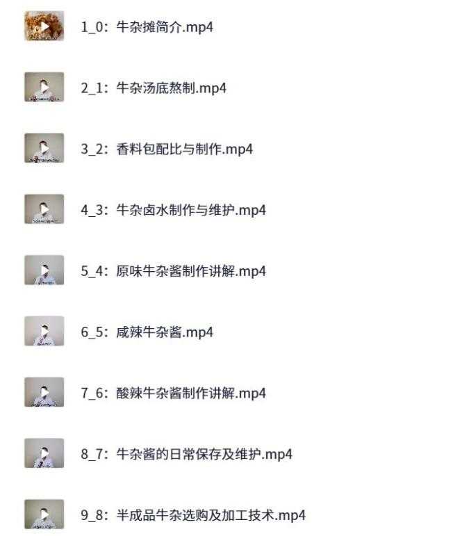 原味牛杂摆摊开店攻略全套课 